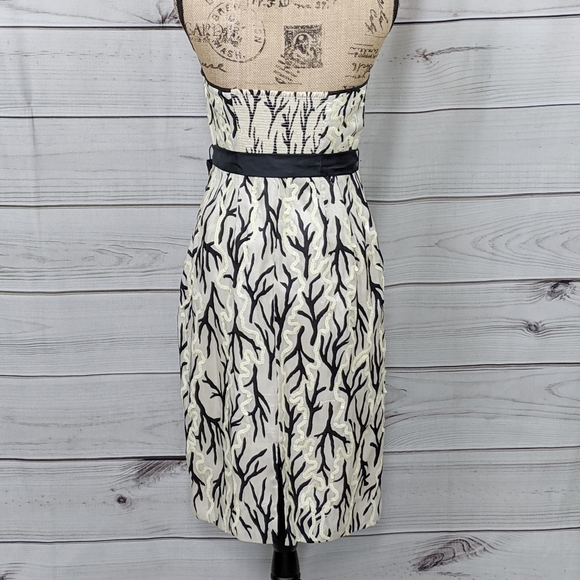 ANTHRO MOULINETTE SOEURS Sequin Cream/Black Dress - Picture 5 of 15